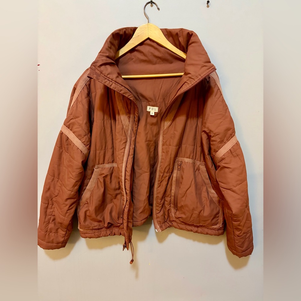 Anthropology POL Rust Puffer Jacket